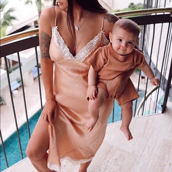 Spell Wild Love Silk Peach Slip Dress medium NWT - Picture 11 of 15